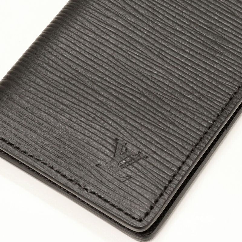 Louis Vuitton Bifold Card Case Pass Epi Noir Black Organizer Deux Poches — view 5