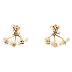 Louis Vuitton Mini Gram Pearl Earrings Gold