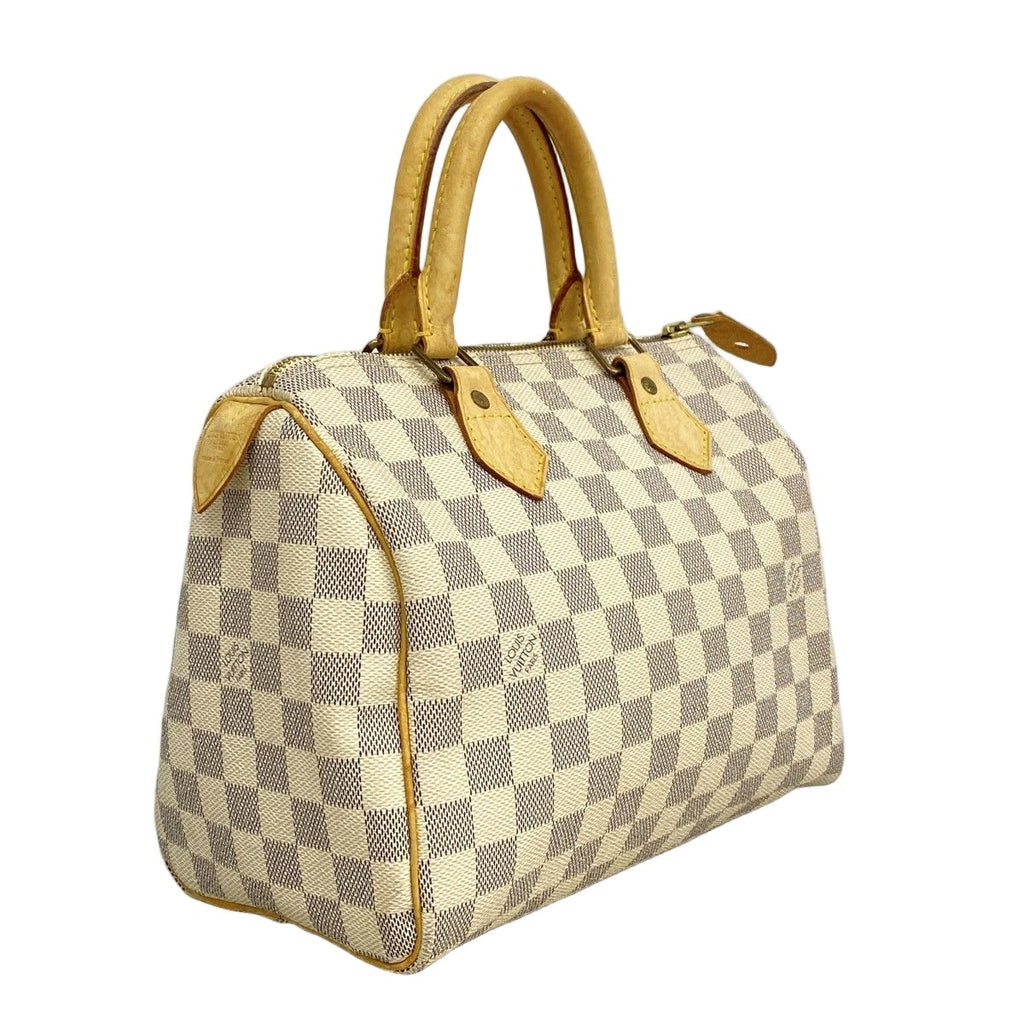 Louis Vuitton Handbag Damier Azur Speedy 25 White — view 2
