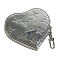 Louis Vuitton Coin Case Porte Monet Cours Leather Silver