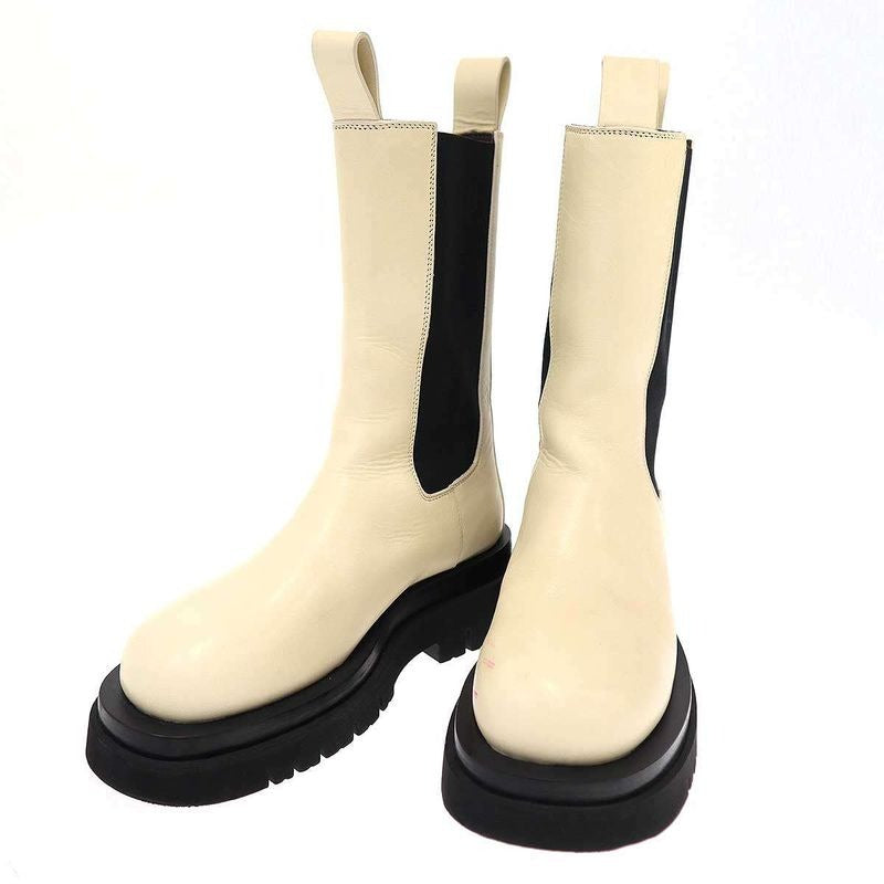 Bottega Veneta Tire Side Gore Long Chelsea Boots White 36