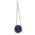 Chanel Tweed Round Chain Shoulder Bag Multicolor