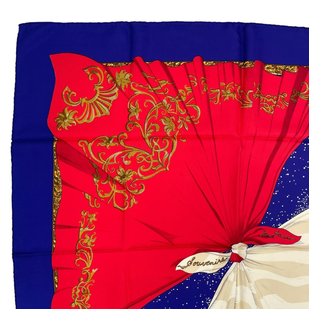 Hermes Scarf Silk Carre 90 Souvenirs de Paris Memories of Eiffel Tower — view 2