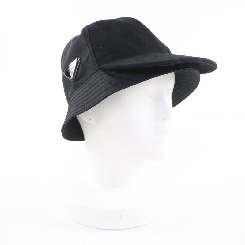Prada 2 Hc281 Triangle Logo Re-nylon Bucket Hat Black