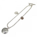 Hermes Ex Libris Breath PM B 00 sh Bracelet 18K Pink Gold Silver Ag1000