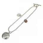 Hermes Ex Libris Breath PM B 00 sh Bracelet 18K Pink Gold Silver Ag1000