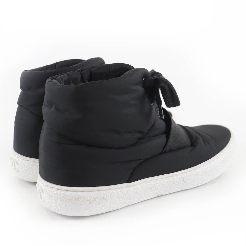Chanel CC Logo Fabric High Cut Sneakers Black 36 — view 2