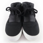 Chanel CC Logo Fabric High Cut Sneakers Black 36 — view 3
