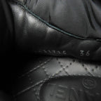 Chanel CC Logo Fabric High Cut Sneakers Black 36 — view 9