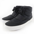 Chanel CC Logo Fabric High Cut Sneakers Black 36