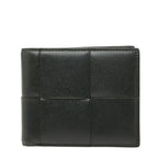Bottega Veneta Maxi Intrecciato Cassette Bifold Wallet Billfold Khaki Leather