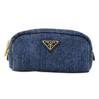 Prada Pouch Denim Blue Navy Logo Mini Small — view 2
