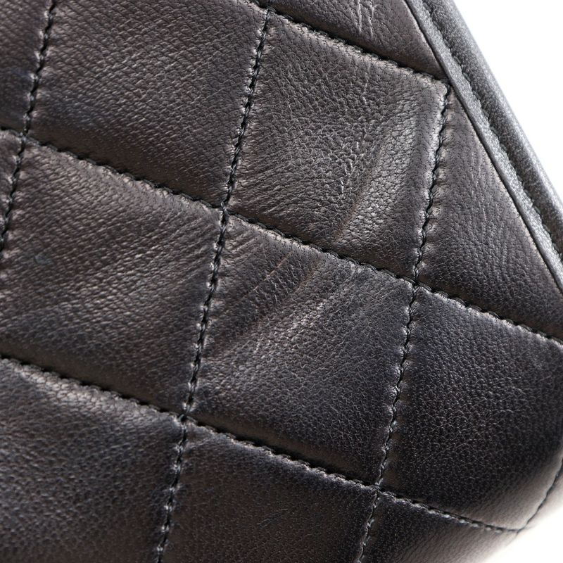 Chanel Quilted Mini Chain Shoulder Lambskin Black Bag — view 9