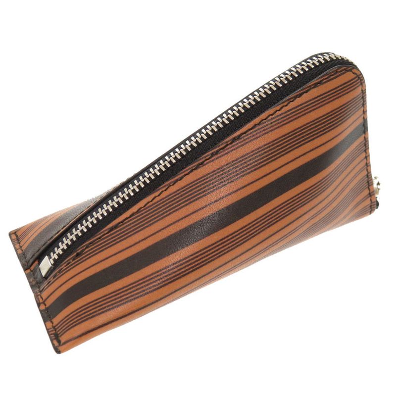 Loewe Calf Leather Brown Coin Case Wallet 0551 — view 2
