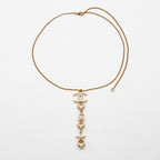 Chanel Choker Gold Coco Mark Pearl Rhinestone Heart Star — view 3
