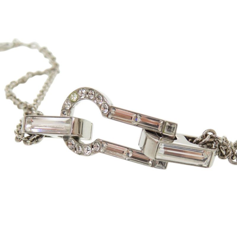 Louis Vuitton Single Bracelet Serieurs Strass Metal Rhinestone Silver — view 5