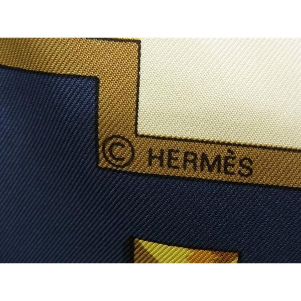 Hermes Scarf Carre 90 LES CLES Key Pattern Multicolor 100% Silk Large — view 4