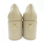 Chanel Loafers Shoes Lambskin Beige — view 5