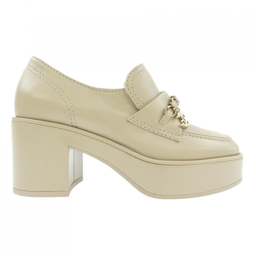 Chanel Loafers Shoes Lambskin Beige