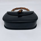 Gucci Bamboo Mini Shoulder Bag 2-Way Calf Leather Black Gold — view 8