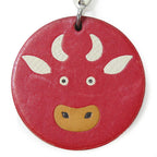 Hermes Bag Charm Animal Cow Leather Silver 925 Red Small 2009 Accessories — view 2