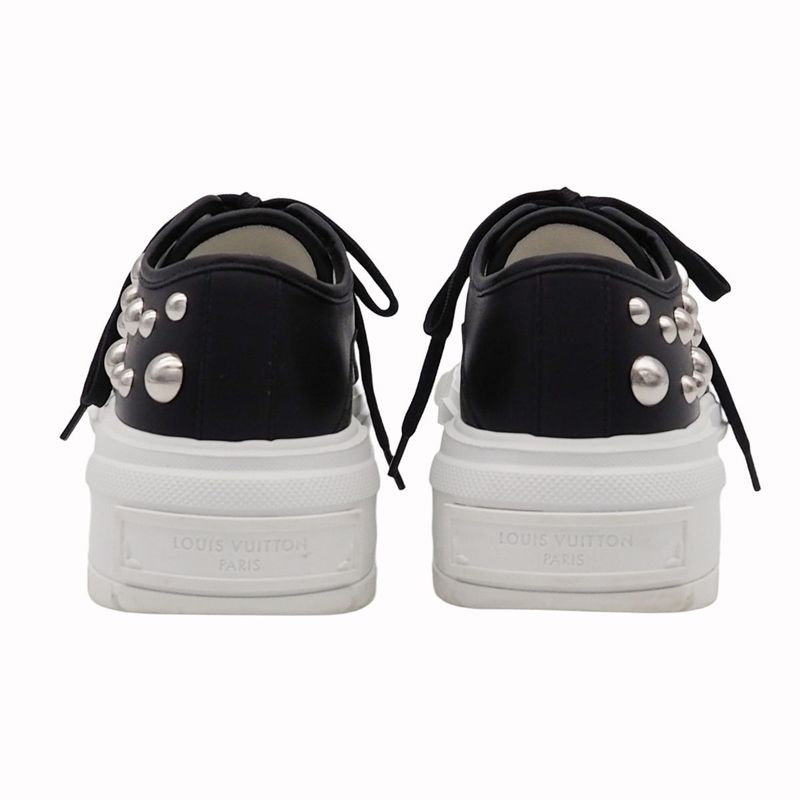 Louis Vuitton Yk Squad Line Sneakers Shoes Yayoi Kusama Black — view 2