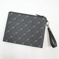 Gucci Clutch Taiga GG Supreme Black Leather