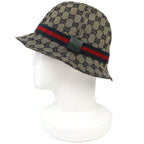 Gucci Cotton GG Canvas Bucket Hat Beige Navy Red — view 2