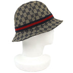 Gucci Cotton GG Canvas Bucket Hat Beige Navy Red — view 3