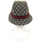 Gucci Cotton GG Canvas Bucket Hat Beige Navy Red — view 4