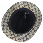 Gucci Cotton GG Canvas Bucket Hat Beige Navy Red — view 5