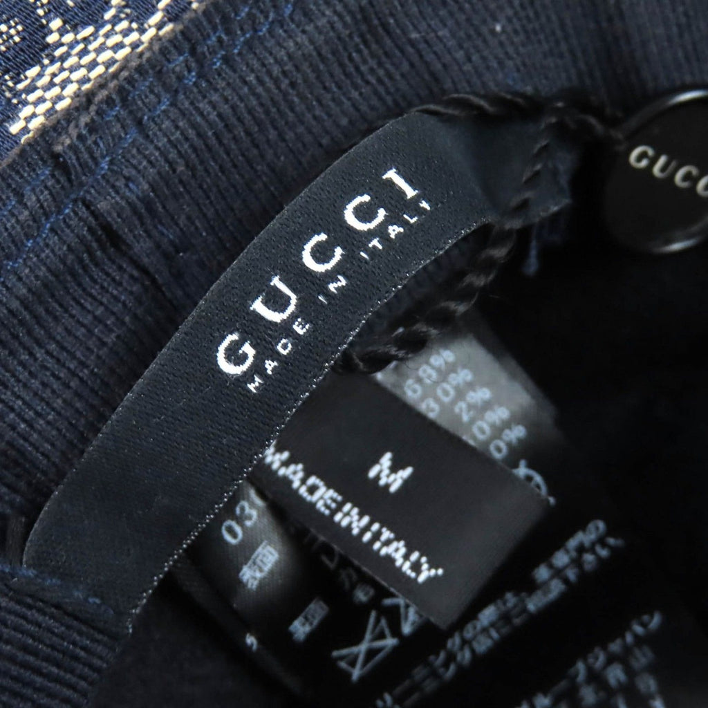Gucci Cotton GG Canvas Bucket Hat Beige Navy Red — view 7