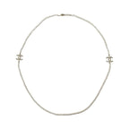 Chanel Long Necklace Coco Mark Rhinestone Pearl 2024 Gold Hardware