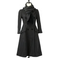 Chanel Tweed Coat with Scarf 36 Black