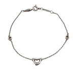 Tiffany & Co Diamond by the Yard Open Heart Clear Silver Bracelet — view 2