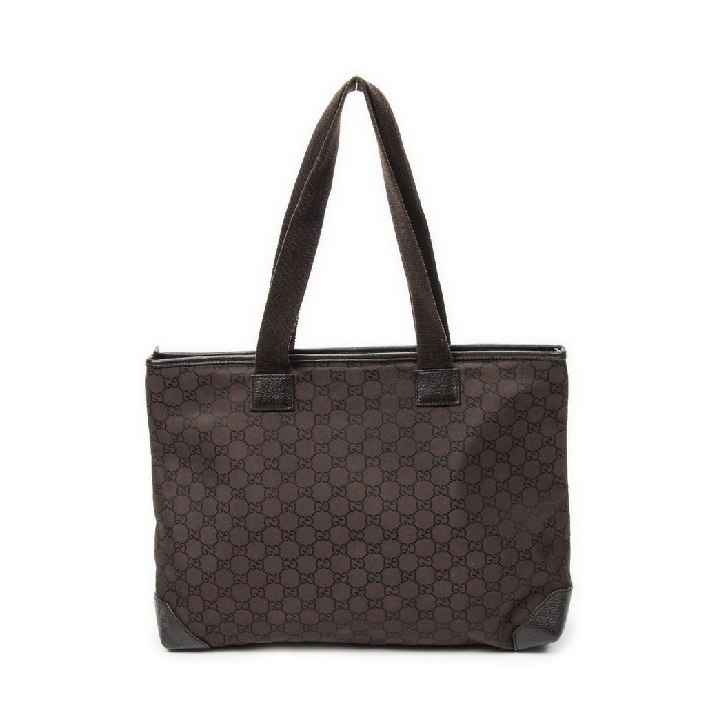 Gucci Medium Front Pocket Dark Brown GG Nylon Canvas — view 5