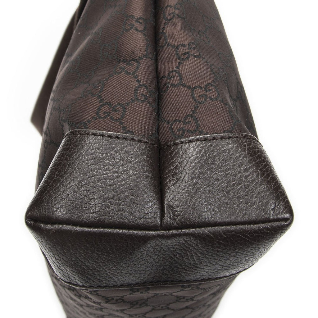 Gucci Medium Front Pocket Dark Brown GG Nylon Canvas — view 7