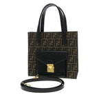 Fendi Shoulder Bag Leather Brown