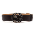 Gucci Interlocking Buckle Belt Black