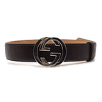 Gucci Interlocking Buckle Belt Black