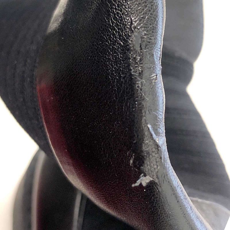 Fendi 17 AW Knee-High Long Knit Boots Black 37 — view 8
