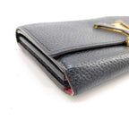 Louis Vuitton Wallet Portefeuille Capucines Noir Black Taurillon Leather Bifold — view 4