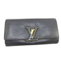 Louis Vuitton Wallet Portefeuille Capucines Noir Black Taurillon Leather Bifold