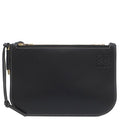 Loewe Shoulder Bag Gate Double Zip Pouch Leather Black Gold
