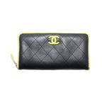 Chanel 27 Quilted GD Leather Zip Around Wallet