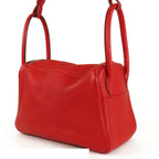 Hermes Lindy 26 Rouge Casaque Silver Taurillon 2-Way Shoulder Bag — view 2