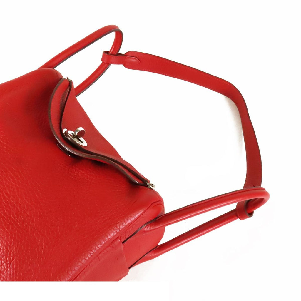 Hermes Lindy 26 Rouge Casaque Silver Taurillon 2-Way Shoulder Bag — view 4