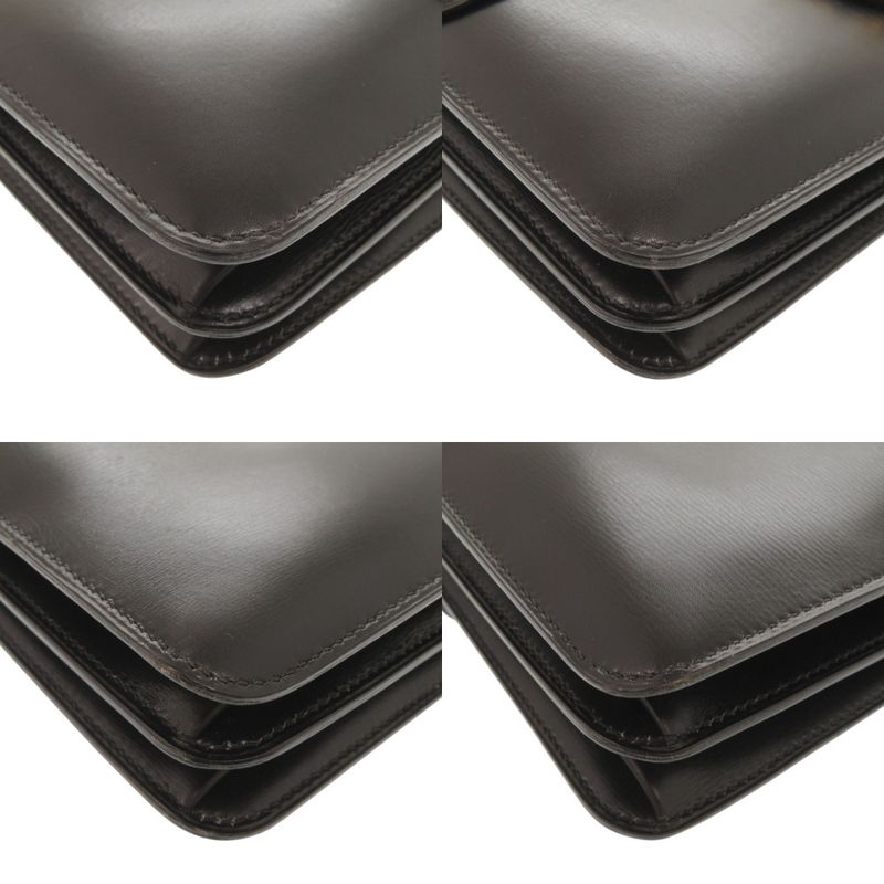 Hermes Vintage Leather Black Handbag 1126 — view 5