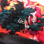 Gucci Tweed Check Beret With Ribbon GG Logo Wool Nylon Multicolor 1645 — view 9