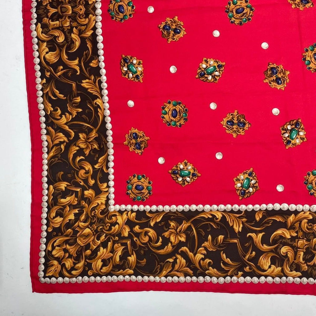 Dior Silk Scarf Red Pattern — view 4
